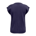 thumbnail image 6 of T Shirts for Women 2026 Summer Short Sleeve Crewneck Jacquard Loose Dressy Casual Tshirt Blouse, 6 of 6