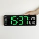 thumbnail image 2 of Relojes LED Bearachild con alarmas duales montados en la pared plástico pantalla digital grande blanco verde, 2 of 6