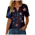 thumbnail image 2 of UngA 250 Anniversary USA Shirt Women 4th of July Shirts America 250 Shirt American Flag Graphic Tee Tops Patriotic Women Shirts (Navy,XXL), 2 of 4