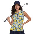 thumbnail image 6 of Whosucclay Lemon Flower Design Golf Shirts for Ladies Stretchy Quick Dry Breathable Womens Sleeveless Golf Shirt XS - 2XL, 6 of 8