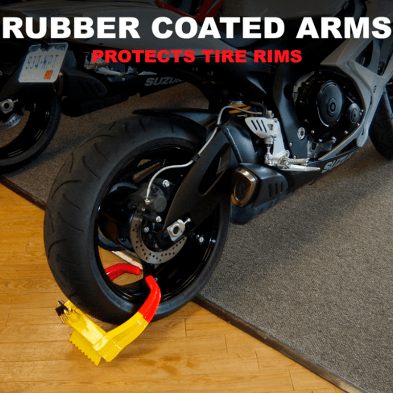 TRIMAX TCL65 Deluxe Universal Wheel Chock Lock, Yellow/Red