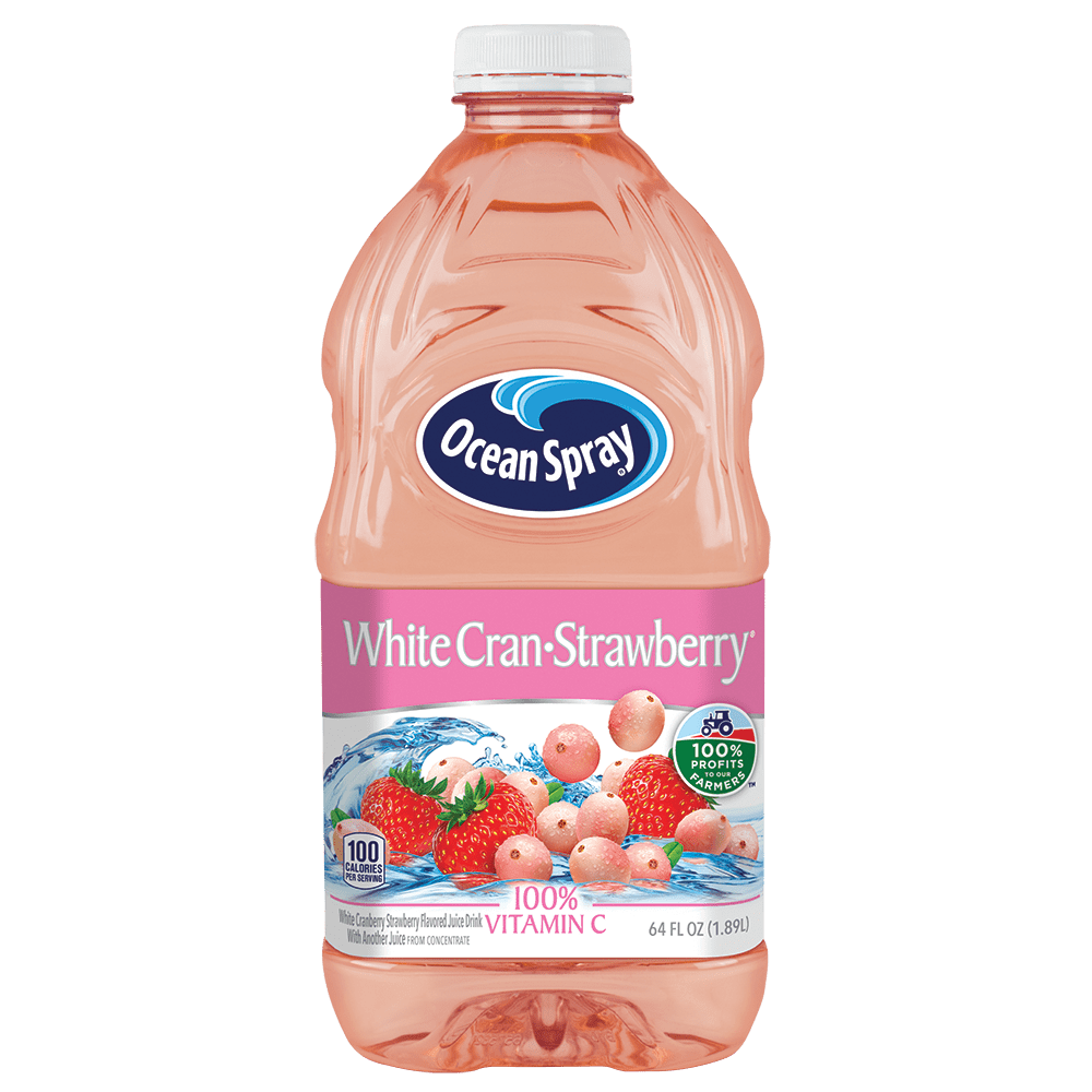 (2 Pack) Ocean Spray Juice, White CranStrawberry, 64 Fl