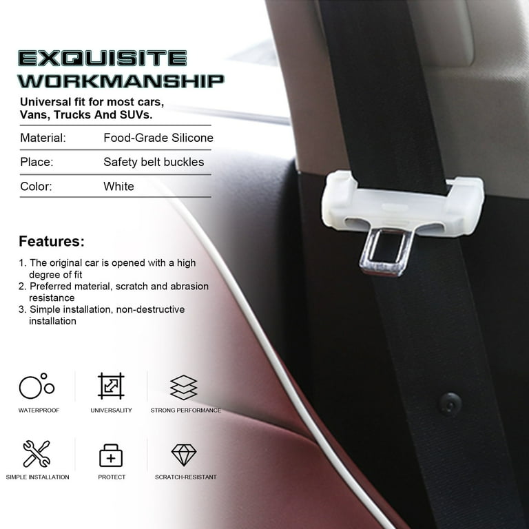 2pcs Car Seat Belt Buckle Protector Sleeve Anti Scratch Cover for