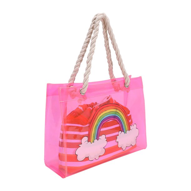 Bolso de playa para mujer Moda con monedero Bolsos transparentes Bolso de verano (rosa) Likrtyny Para Estrenar