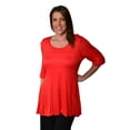 thumbnail image 6 of Women's Plus Size Elbow Sleeve Tunic, 6 of 13