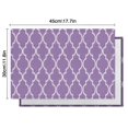 thumbnail image 5 of Purple Geometric Quatrefoil Pattern Summer Placemats Table Placemats Set Of 6-Linen Kitchen Washable Placemats Table Mats 11.8"x17.7" Non-Slip Heat Resistant, 5 of 5
