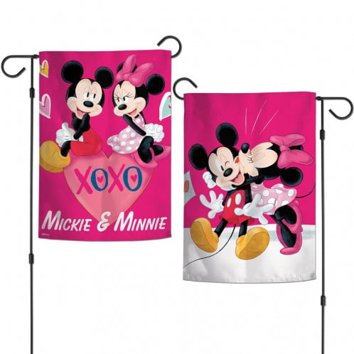 DISNEY 12" x 18" Mickey Mouse & Minnie Mouse “Home Sweet Home” Garden Flag 