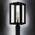 thumbnail image 4 of Luxury Mid Century Modern Post Light, Small Size: 18.75''H x 9.5''W, with Luxe Industrial Style Elements, Matte Black Finish, UQL10005 from the Southbank Collection by Urban Ambiance, 4 of 5