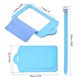 thumbnail image 2 of Equipaje Etiqueta PU Soportes 12x7cm Equipaje Etiqueta Identificador con Correas para Mochila Viaje Bolso Maleta Claro Azul Paquete de 2, 2 of 6