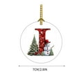 thumbnail image 5 of Moocorvic 26 Initial Letter Snowman Hanging Ornaments, Christmas Decorations Winter Keepsake Ornaments Gifts for Women, Friends & Family Holiday Party(I), 5 of 6