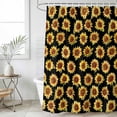 thumbnail image 4 of Orange Sunflowers Fall Bathroom Shower Curtains with 12 Hooks Polyester Waterproof Shower Curtain for Stalls and Bathtubs Thanksgiving Botanical Floral Decorative Bathroom Curtain 36x72 Inches, 4 of 9