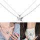 thumbnail image 2 of Trend Elegant Butterfly Pendant Necklace Crystal Metal Silver Color Multi-layered Necklace for Women Jewelry Gift, 2 of 4