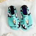 thumbnail image 2 of Toddler Beach Shoes Kids Boys and Girls Cartoon Penguin Whale Dinosaur Print Beach Swimming Water Shoes Quick Dry Non Swim Shoes Water Shoes Girls Green 2 Years-2.5 Years, 2 of 3