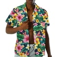 thumbnail image 4 of Yuyamidu Aloha Couple Outfits Matching - Sleeveless Sundress & Tropical Shirt - Vacation Clothes for Him & Her Sleeveless Casual Dress Casual Button Up Shirt Tropical Leaf Flower, Size M, 4 of 5
