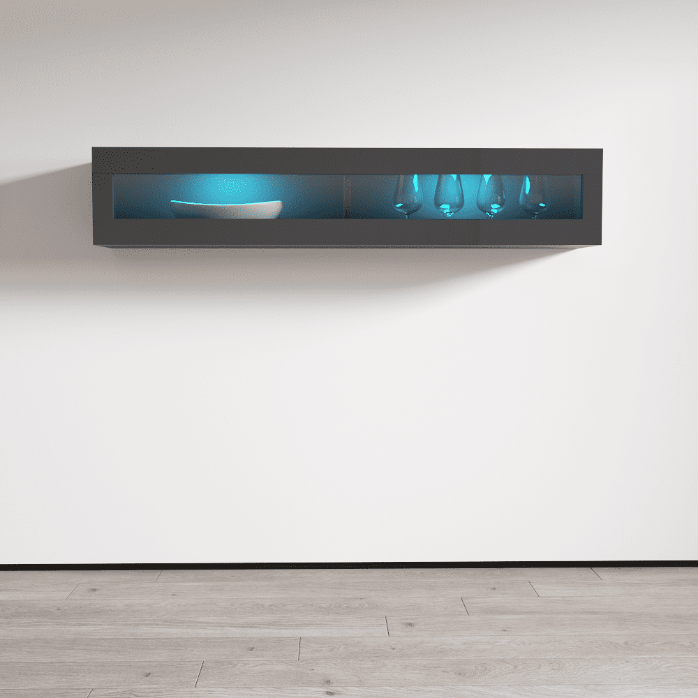 Fly Type-51 Wall Mounted Floating Hanging Media Cabinet - Walmart.com