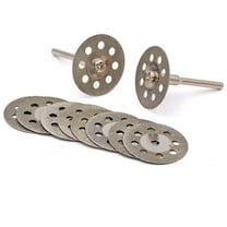 Artrylin Diamond Cutting Wheel,Diamond Cut-Off Wheel with 2 Pcs 0.12 in Mandrel,1.18 in Diameter Cutting Rotary Accessory for Rotary Tools,10 Pcs