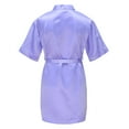 thumbnail image 3 of ATOGUTA Baby Kids Girls Silk Kimono Robe Bath Robes Girl Satin Robe Nightgown for Wedding Birthday Spa Party Purple, Size 2T-11, 3 of 9