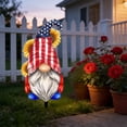 thumbnail image 5 of Patriotic Gnome Garden Stake,4th of July Red White Blue Decorative Yard Art,Weatherproof Outdoor Decor for Independence Day Memorial Day,Lawn,Pathway,Cemetery,Grave, 5 of 5
