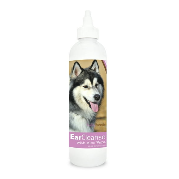 Healthy Breeds Dog Ear Cleanse with Aloe Vera for Siberian Husky, Sweat Pea and Vanilla 8 oz