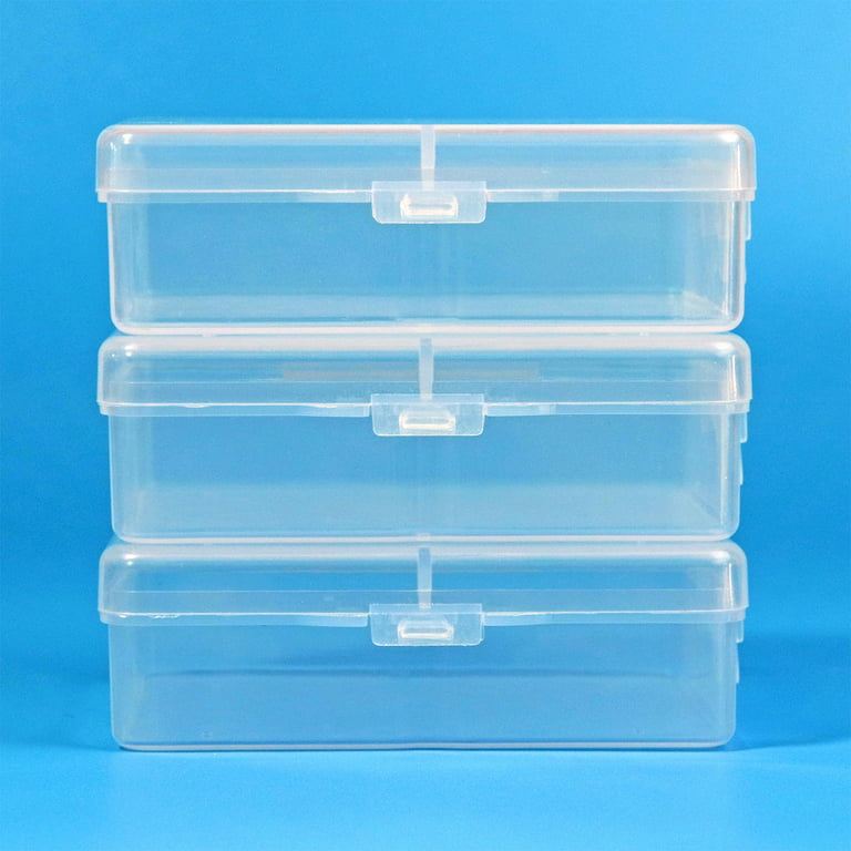 Rectangular Plastic Boxes Empty Storage Organizer Containers with