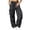 Black, variant on Women's Relaxed Fit Cargo Pants Wide Leg with Patch Pockets