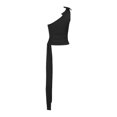 thumbnail image 2 of Gupgi Women One Shoulder Bow Bandage Vest Solid Color Sleeveless Tank Tops, 2 of 9