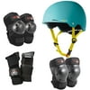 Triple 8 Gotham Dual Certified Bike & Skateboard Helmet, S/M + Safety Pads, M