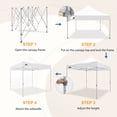 thumbnail image 4 of EAGLE PEAK 10' x 10' Pop-up and Instant Outdoor Commercial Canopy with one Sidewall,White, 4 of 8
