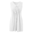 thumbnail image 4 of TrendOFT Combinaison d'Été pour Femmes Décontractée Sans Manches à Lacets Jambe Droite avec Poches une Pièce Blanc G, 4 of 4