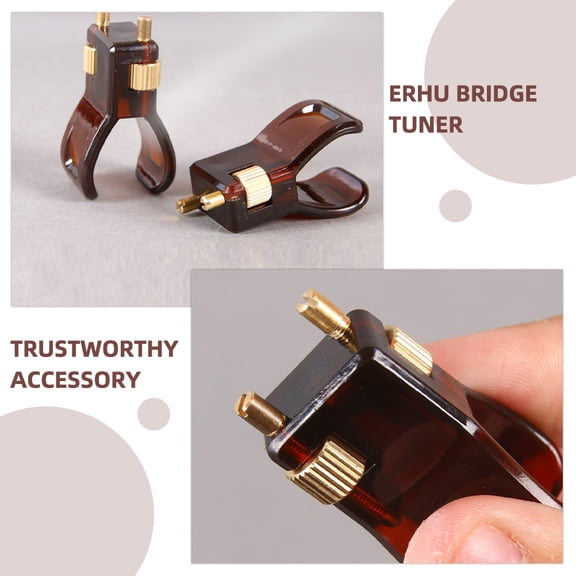 POPETPOP Light Brown Erhu Adjustment Tool with Fine Tuner Compatible with Multiple Erhu Models