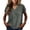Army Green, variant on Relaxed V Neck Top with Short Sleeves and Soft Drapey Fabric for Women Who Want Effortless Style from Spring to Fall Army Green L