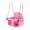 Pink, variant on Indoor-Outdoor Swing Set​​ with Safety Harness, 50kg Capacity Swivel Chair, Removable Canopy for Backyard/Playroom