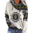thumbnail image 1 of Mujeres Casual Folk-Custom Impreso Pullover Manga Larga Con Capucha Bolsillo Blusa Tops Sudaderas Pompotops  gfhjh23845, 1 of 1