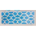 thumbnail image 3 of Gorgeous Home Linen 15-Piece Bathroom Set 2-Rugs/Mats, 1 -Fabric Shower Curtain, 12-Fabric Covered Rings Geometric Turquoise, 3 of 5