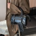 thumbnail image 3 of Bolso Vintage para mujer, novedad de 2023, bolso de cuero suave de calidad de lujo, bolso de hombro informal para mujer, bolso de compras para teléfono móvil, bolso negro para chica, 3 of 5