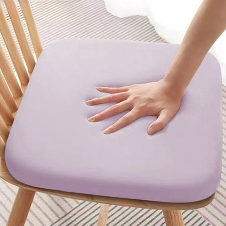 Slow Rebound Foam Chair Cushion Wuztai Non-Slip Breathable Seat Cushion 35x35x3.5cm Comfortable Stool Cushion for Kitchen Restaurant Classroom Office Car with Washable Cover Purple