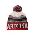 thumbnail image 1 of Arizona Blended Colors Men's Winter Knit Pom Beanie Hat (Red/White), 1 of 2