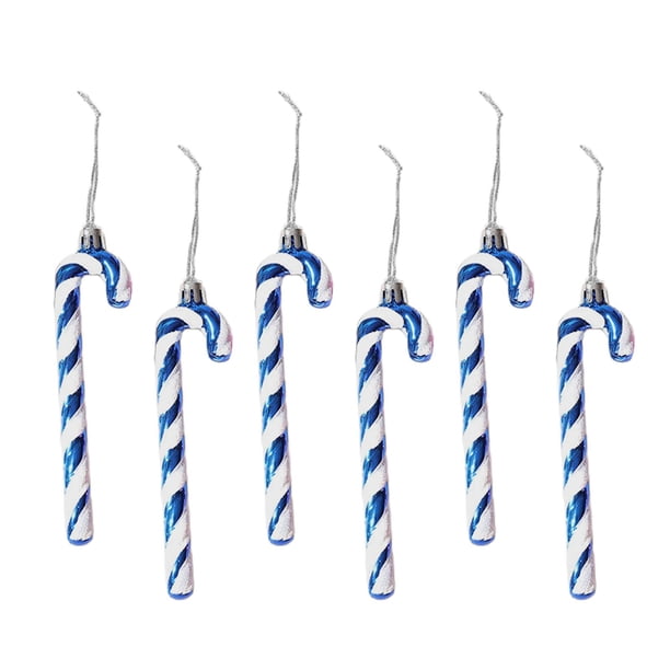 Bastones de decoración de árbol de Navidad Colco adorno colgante 6x bastón de caramelo