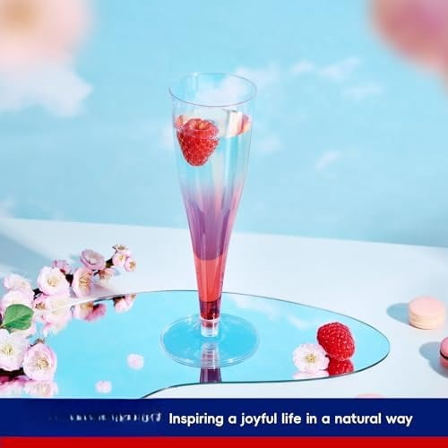 50 Pack Plastic Champagne Flutes Disposable 4.5 oz Clear Plastic Champagne Glasses Suitable for Wedding, Thanksgiving Day, Christmas
