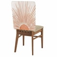 thumbnail image 2 of Bohemian Sun Dining Chair Back Cover Only, Warm Orange Sunset Light Set of 6 Chair Back Covers, Removable Washable for Dining Room, Banquet & Holiday Decoration, 2 of 9