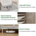 thumbnail image 4 of Toytexx White Storage Cabinet with Rattan Doors, Drawer & Adjustable Shelves for Entryway, 4 of 5
