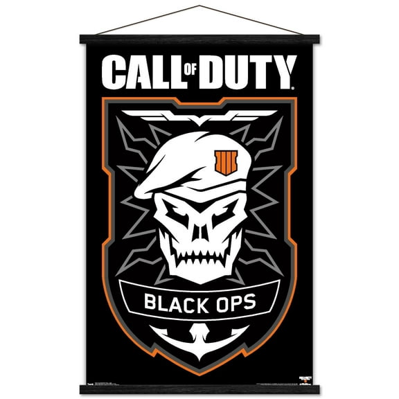 Call of Duty: Black Ops 4 - Logo Wall Poster with Wooden Magnetic Frame, 22.375" x 34"