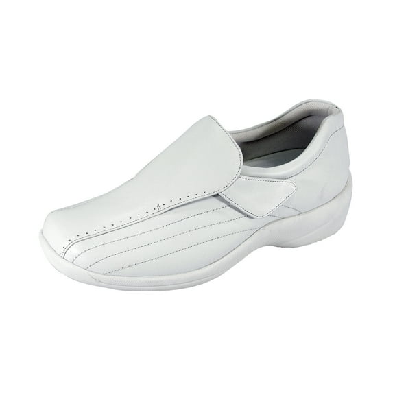 24 HOUR COMFORT Odele Wide Width Professional Sleek Shoe WHITE 6.5