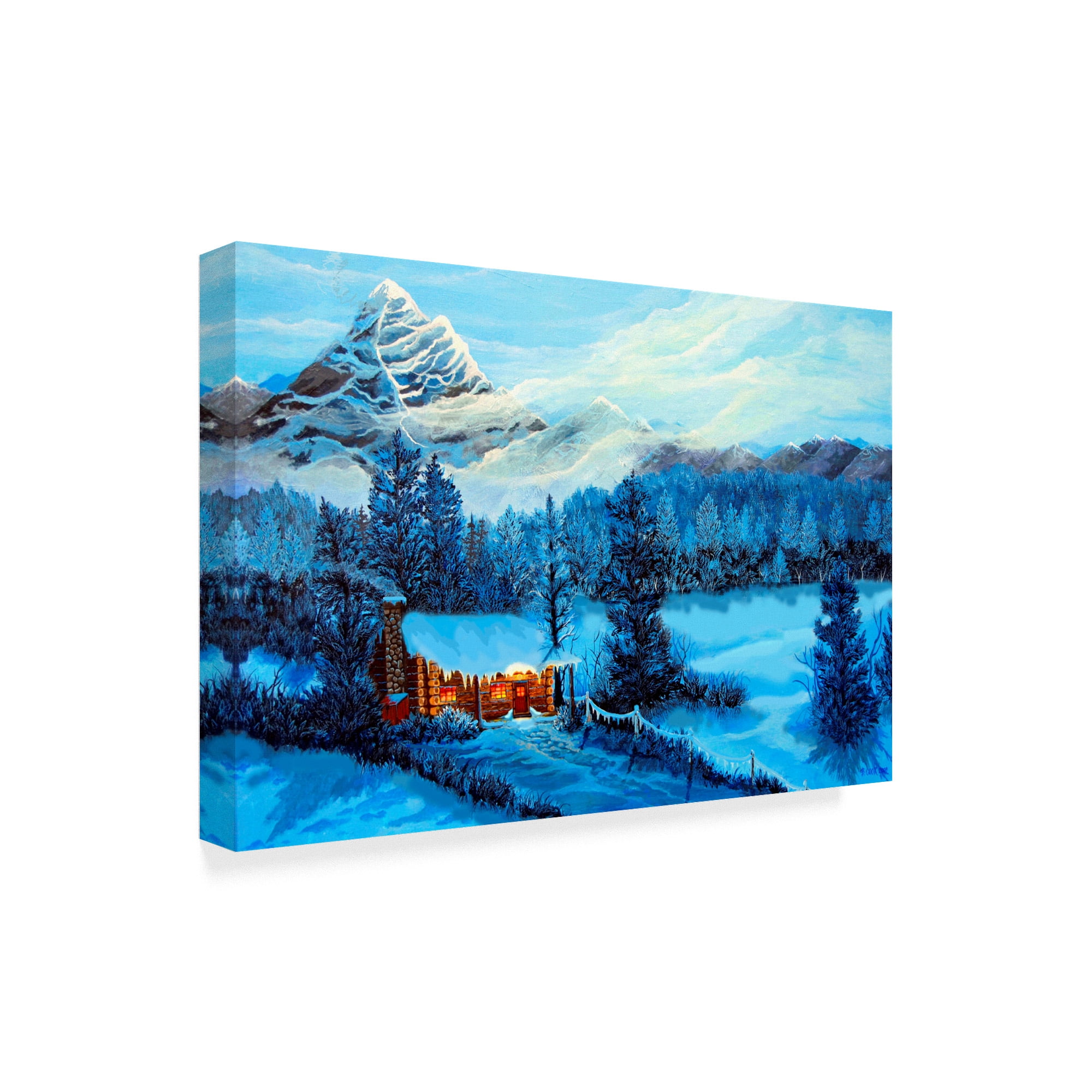 Trademark Fine Art Landscape Canvas Art ' Cozy Cabin ' by Bonnie B Cook