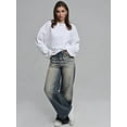 thumbnail image 6 of Women'S Oversized Sweaters Fuzzy Chunky Warm Pullover Sweater White L, 6 of 8