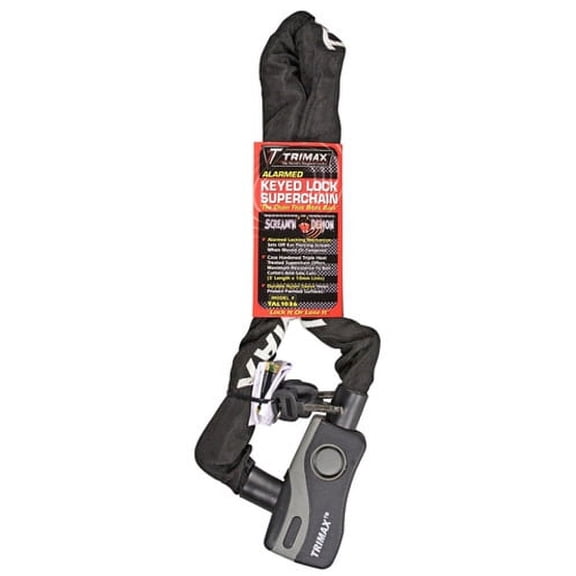 Trimax TAL1036 3' x 10 mm Alarm Lock and Thex Super Chain