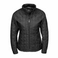 thumbnail image 1 of Tee Jays - Chaqueta acolchada con diseño a cuadros modelo Berlin para mujer (Negro) Tee Jays UTBC3841_black, 1 of 1