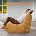 thumbnail image 2 of Large Comfy Bean Bag Chairs for Adults, Memory Foam Bean Bag Sofa, Ergonomic Fireside Beanbags Lazy Sofa with High-Resilience Foam, Non-Slip Base for Living Room, Bedroom, Dorm, Office, 2 of 7