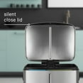 thumbnail image 6 of happimess Marco Rectangular 10.6-Gallon Double Bucket Trash Can with Soft-Close Lid, Platinum Silver, HPM1005A, 6 of 10