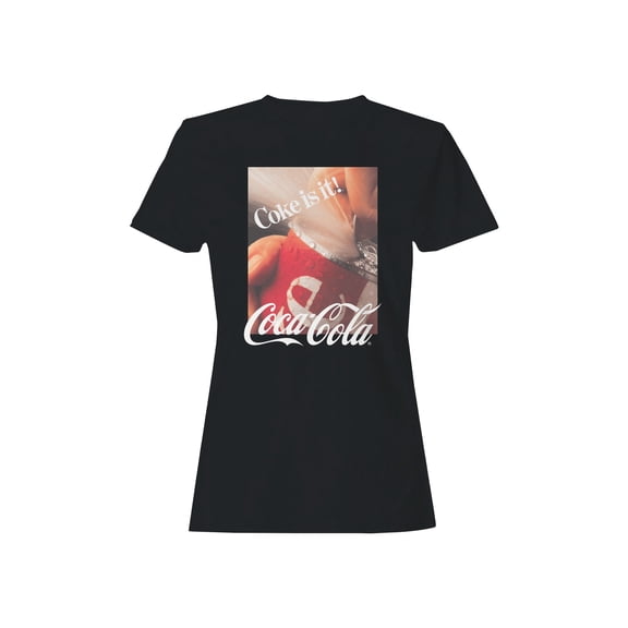 Officially Licensed Coca Cola Coke Is It! Vintage Can Splash Women's T-shirt